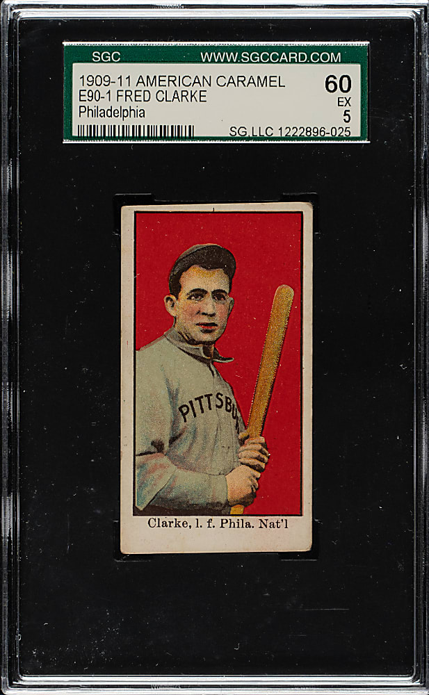 1909-1911 E90-1 American Caramel Fred Clarke Philadelphia SGC EX 60