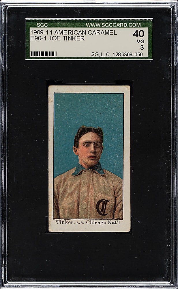 1909-1911 E90-1 American Caramel Joe Tinker SGC VG 40