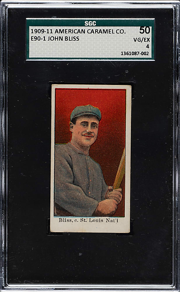 1909-1911 E90-1 American Caramel John Bliss SGC VG/EX 50