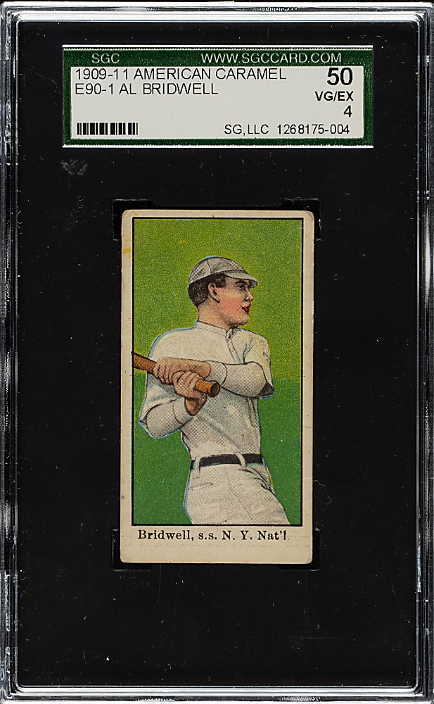 1909-1911 E90-1 American Caramel Al Bridwell SGC VG/EX 50