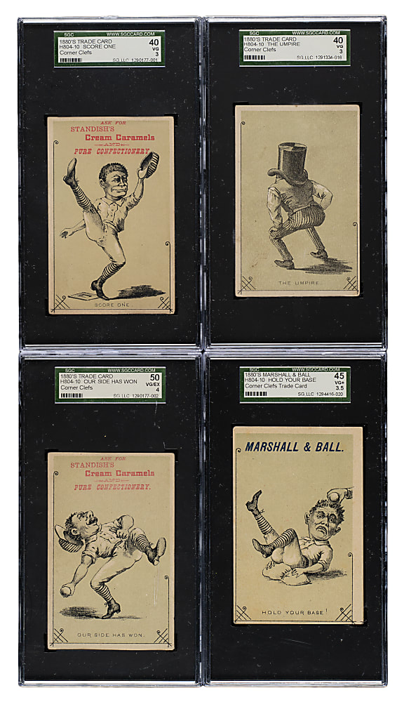 1880s H804-10 "Corner Clefs" Baseball Trade Card SGC-Graded Complete Set (8)
