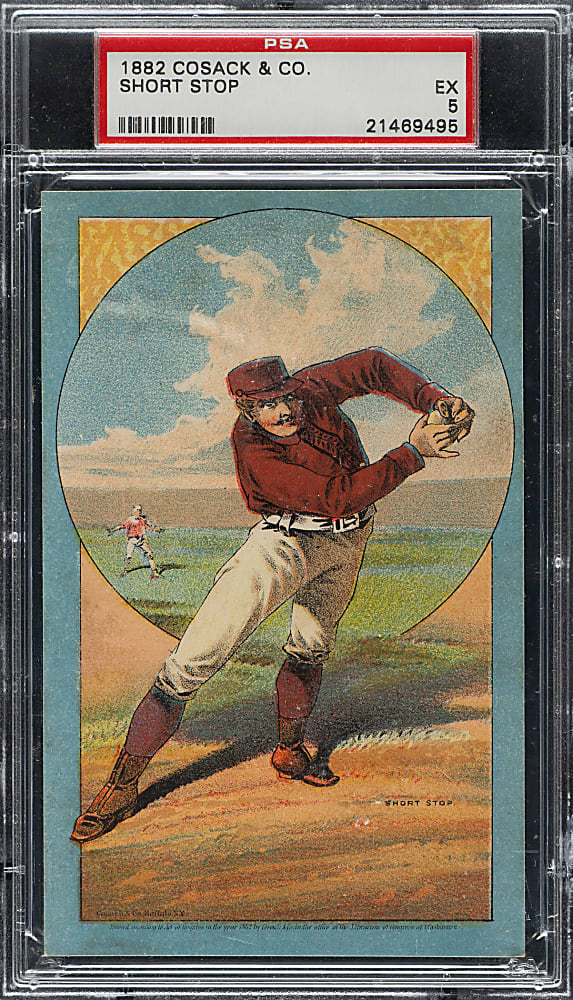 1882 H804-11 Cosack & Co. Trade Card Short Stop PSA EX 5