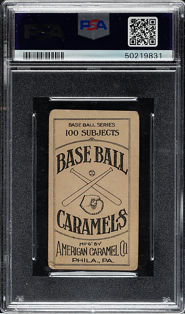 1909-1911 E90-1 American Caramel George Gibson Back View PSA GOOD+ 2.5