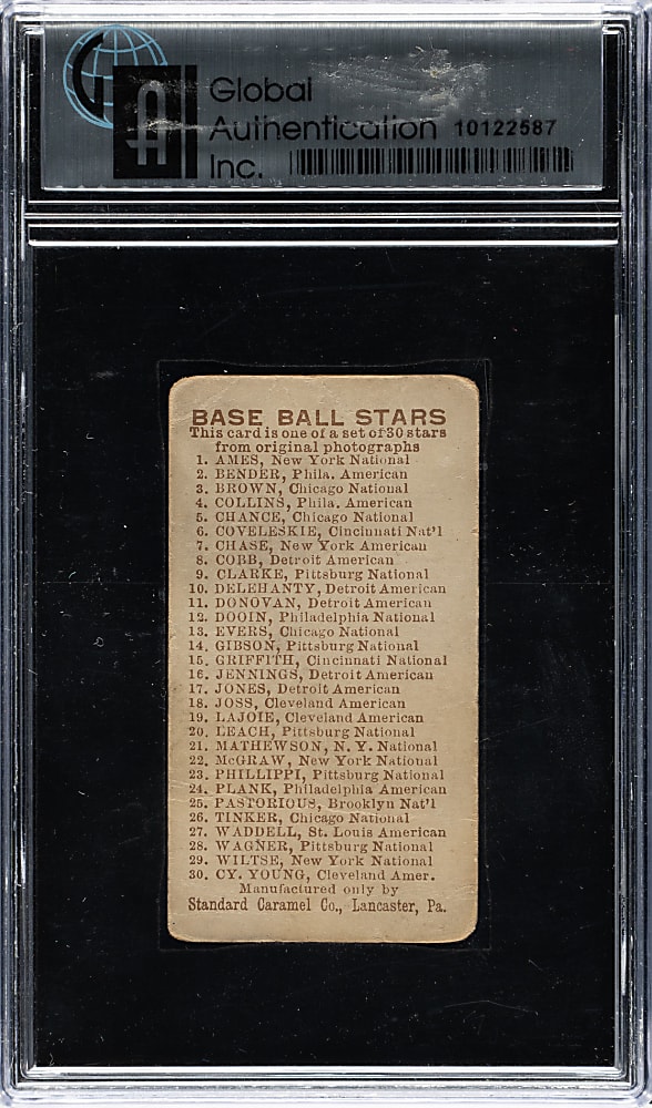 1910 E93 Standard Caramel Mordecai Brown - Interesting Printing Anomaly