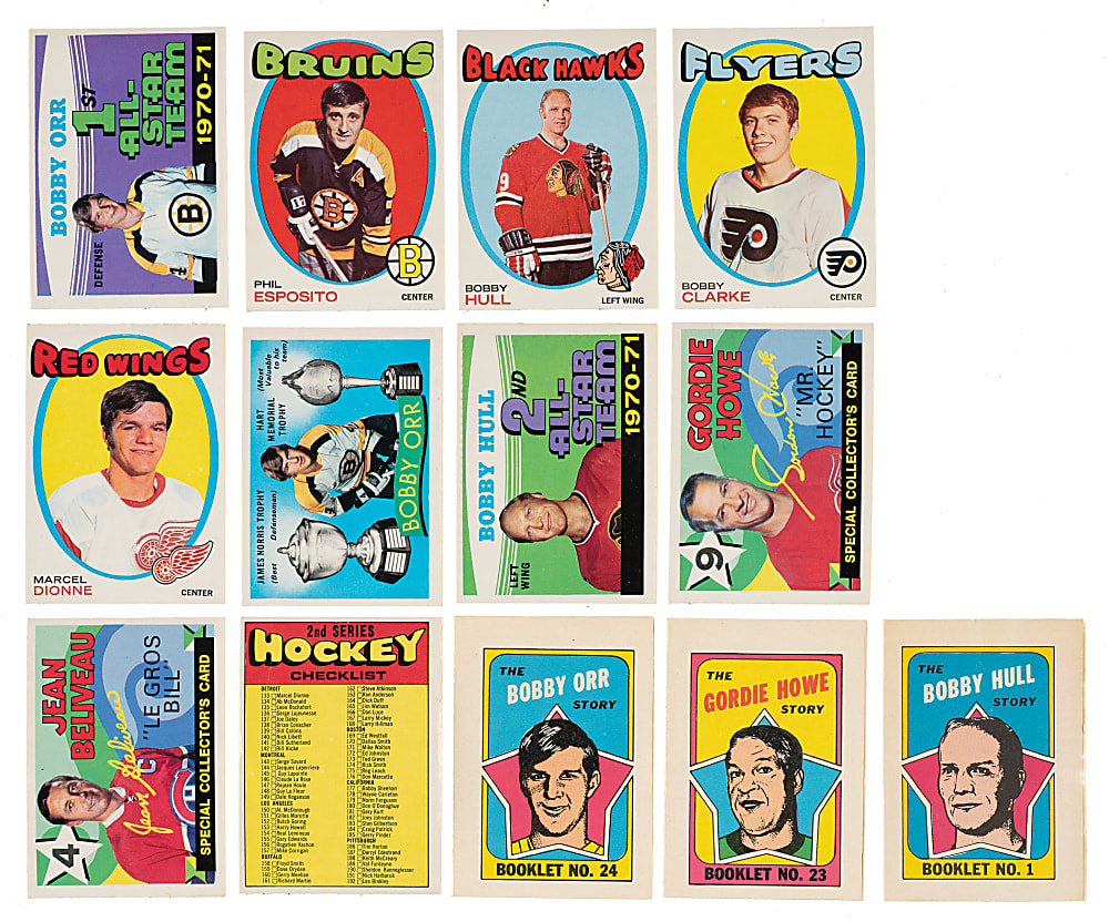 High-Grade 1971-1972 O-Pee-Chee Hockey Complete Set (264) Plus Complete Story Booklets Set (24)