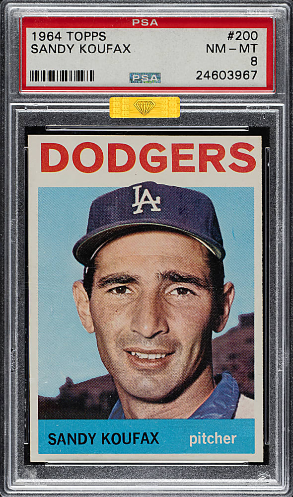 1964 Topps #200 Sandy Koufax PSA NM-MT 8 (MBA Gold Diamond)