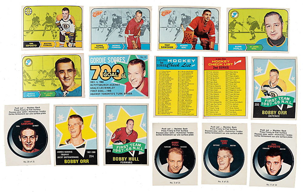 1968-1969 O-Pee-Chee Hockey Complete Set (216) and Puck Stickers Complete Set (22)