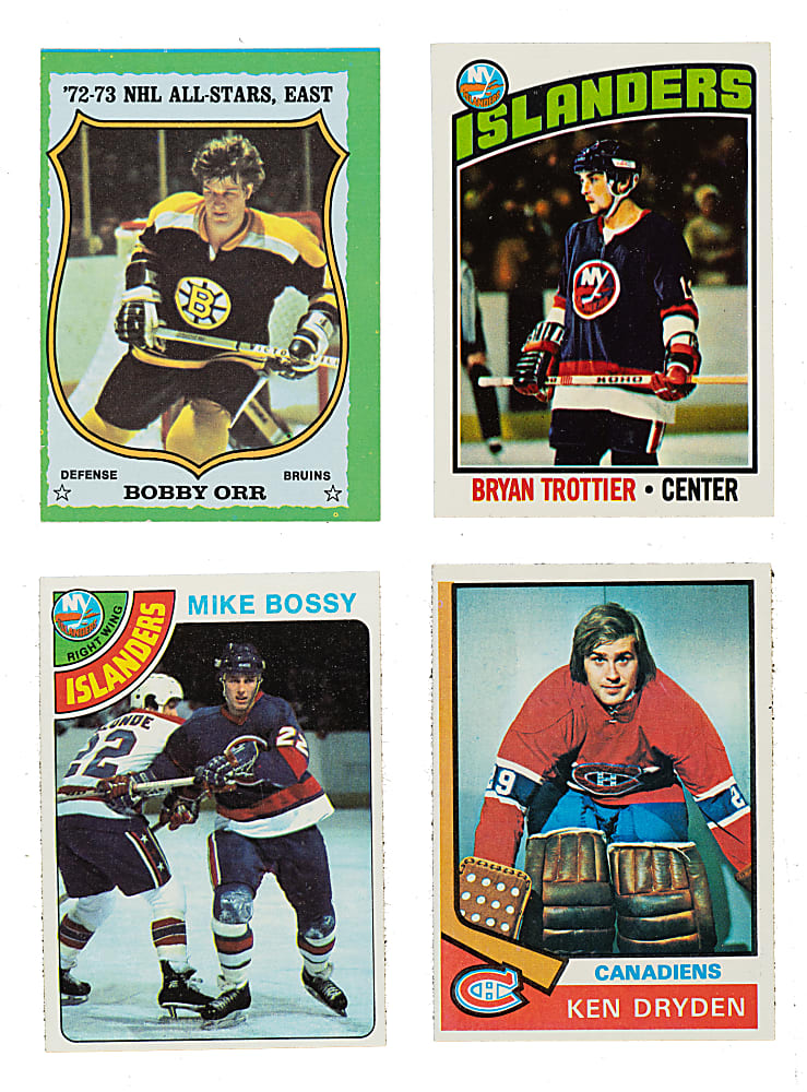 1973 to 1979 Topps Hockey Complete and Near-Complete Set Collection (7 Sets, 1,847 Cards) Plus Four Insert Sets