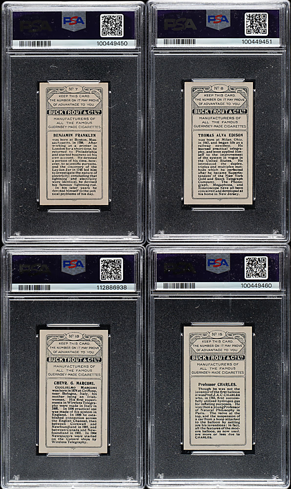 1924 Bucktrout & Co. "Inventors" PSA-Graded Complete Set (20)