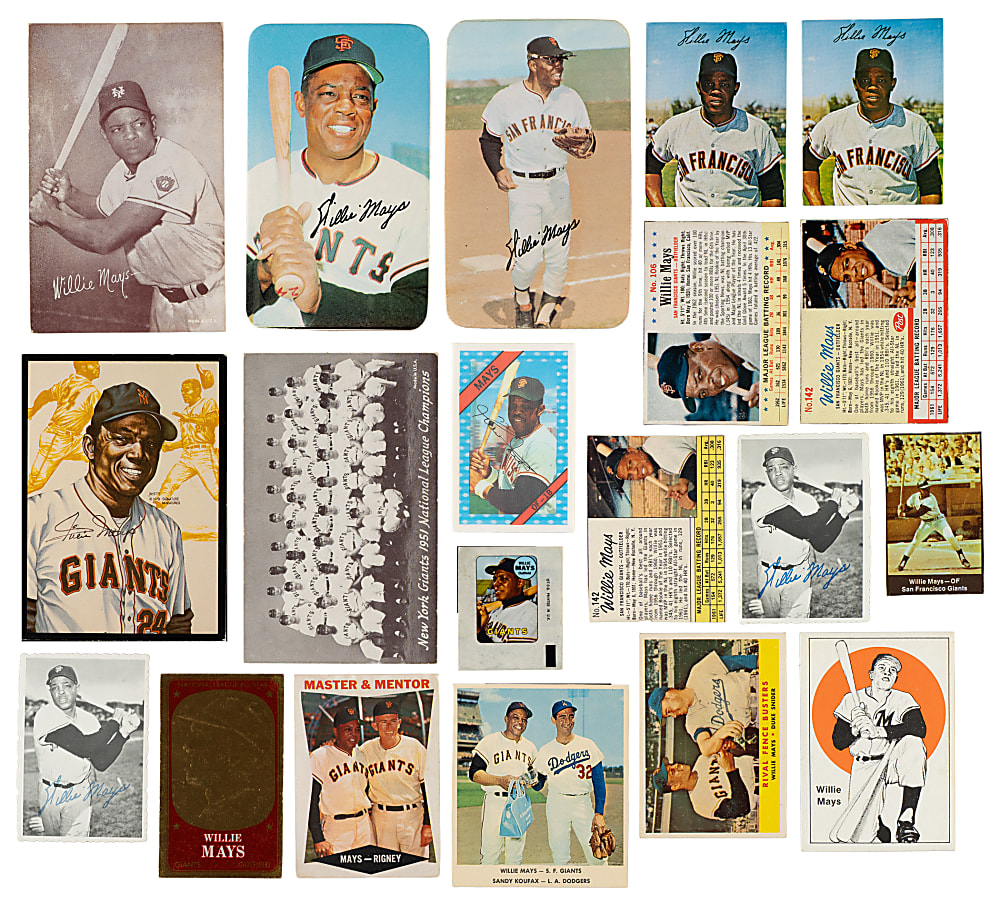 1958 to 1983 Topps, Exhibits, and Post Cereal Willie Mays Collection (24)