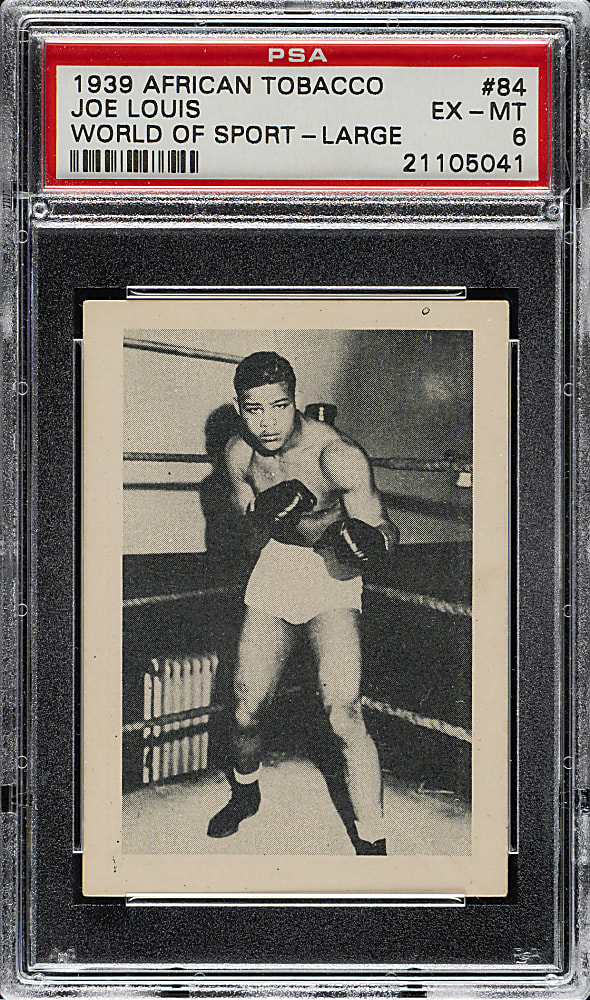 1939 African Tobacco "The World of Sport" (Large) #84 Joe Louis PSA EX-MT 6