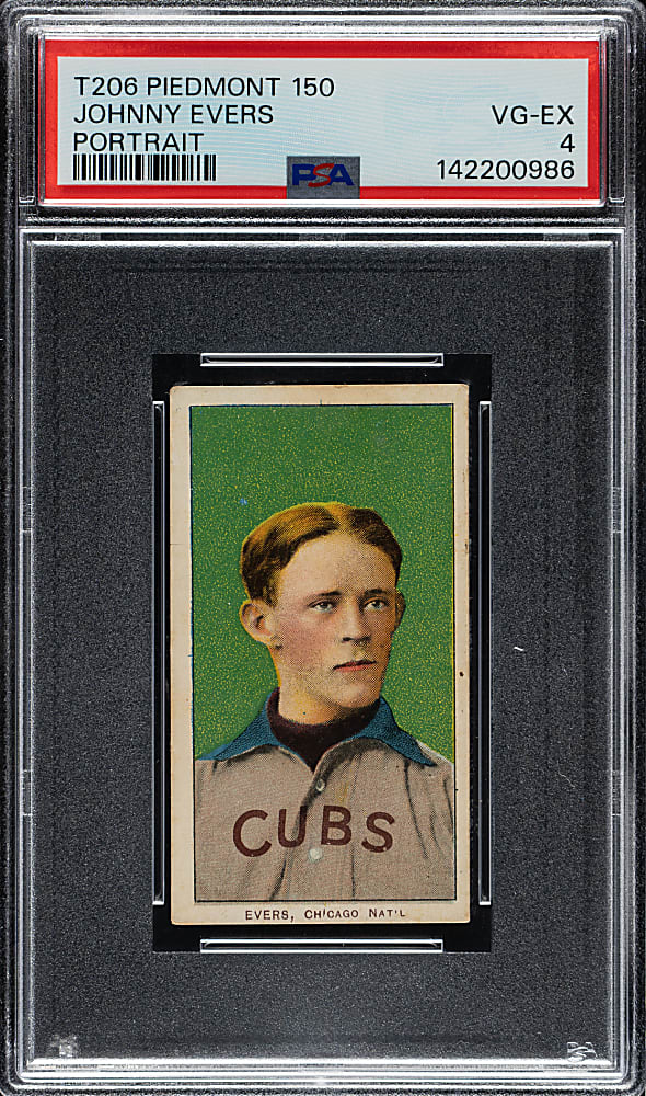 1909-1911 T206 White Border Johnny Evers Portrait PSA VG-EX 4