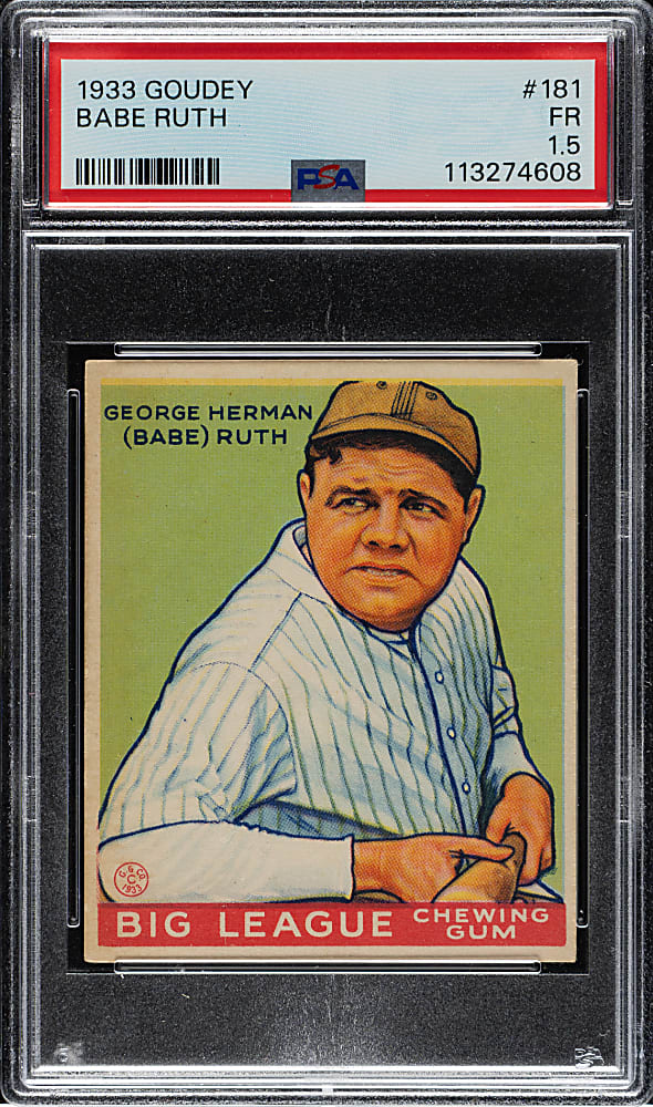 1933 R319 Goudey #181 Babe Ruth PSA FAIR 1.5