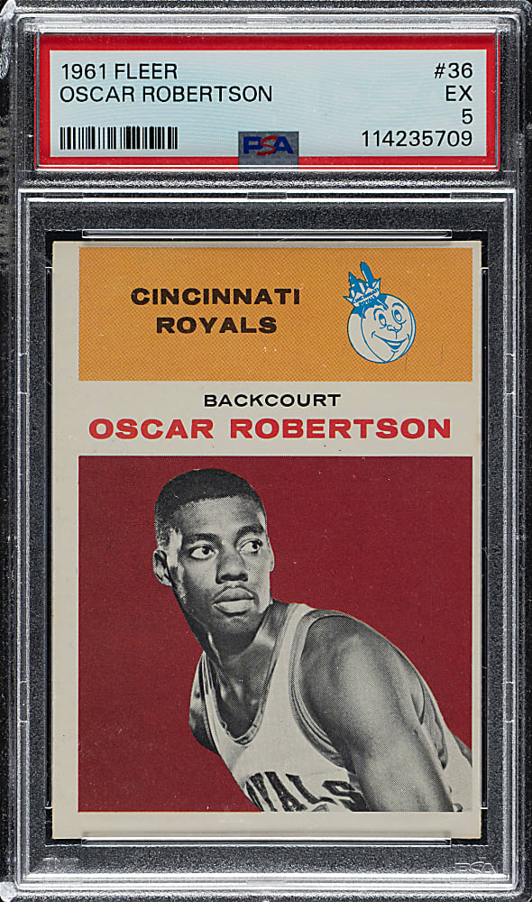 1961-1962 Fleer Basketball #36 Oscar Robertson Rookie PSA EX 5