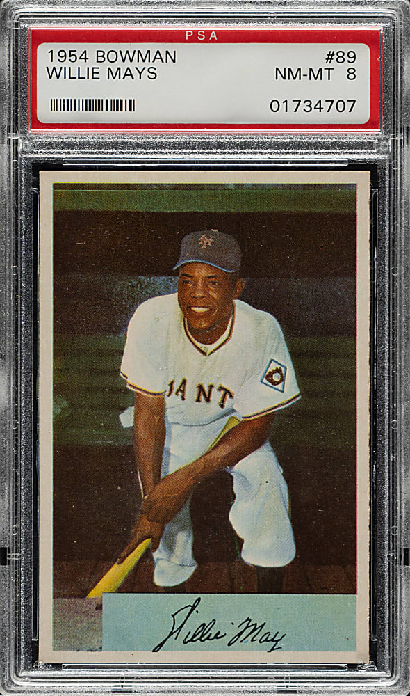 1954 Bowman #89 Willie Mays PSA NM-MT 8