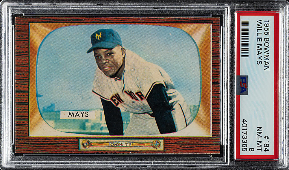1955 Bowman #184 Willie Mays PSA NM-MT 8
