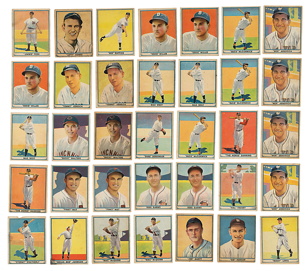 1941 R336 Play Ball Collection (39) Including Foxx, Greenberg, and Gomez