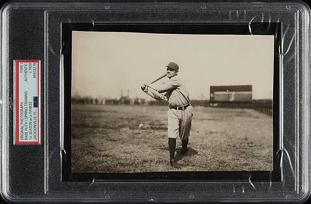 Circa 1920 Babe Ruth Spring Training Original Photograph PSA/DNA Type I - First Season as a Yankee