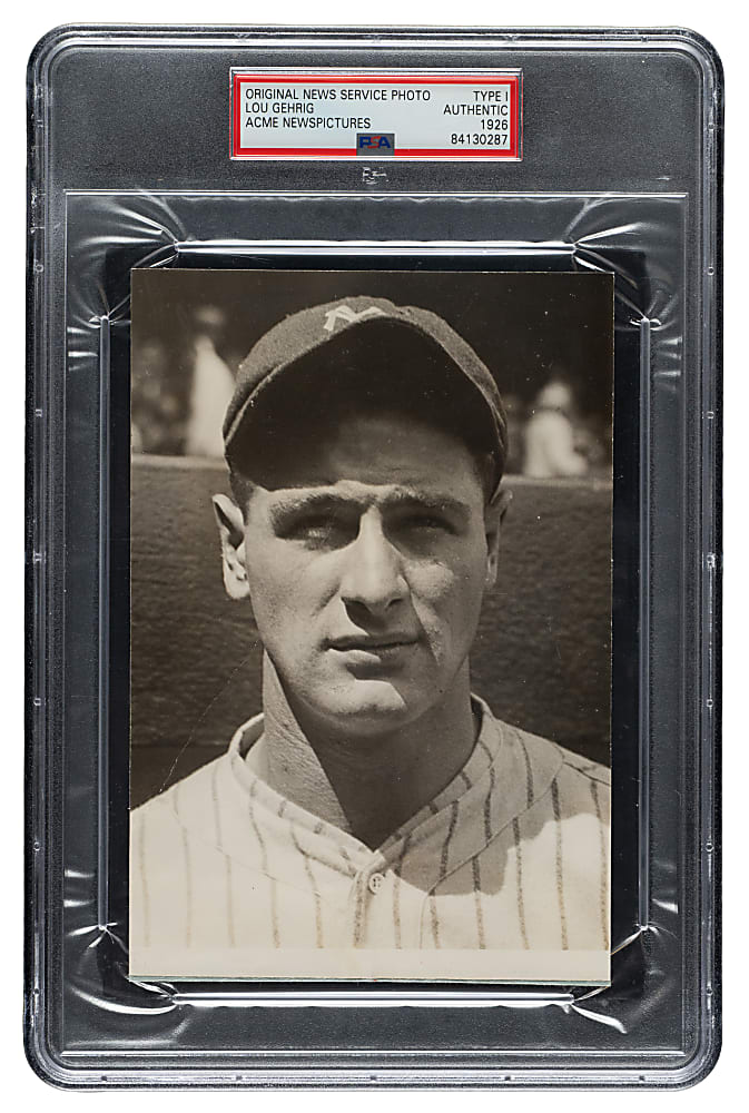 1926 Lou Gehrig Original ACME Newspictures Photograph PSA/DNA Type I
