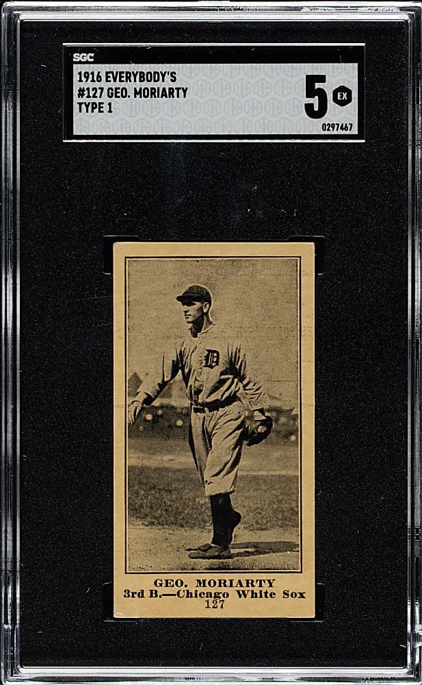1916 M101-4 Everybody's Clothing Store (Type 1) #127 Geo. Moriarty SGC EX 5 - 1 of 2 - Highest Graded!