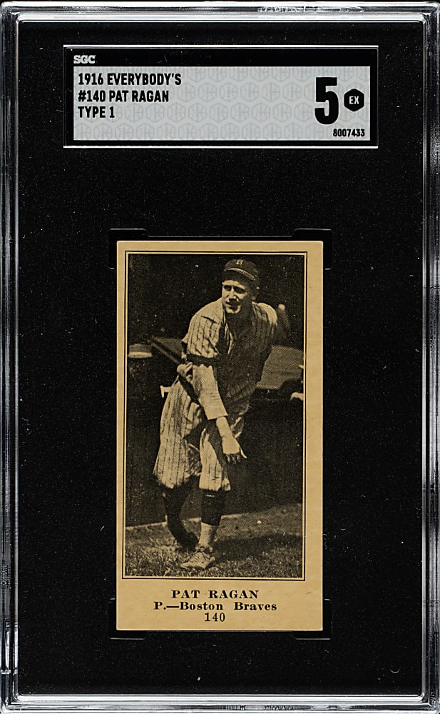 1916 M101-4 Everybody's Clothing Store (Type 1) #140 Pat Ragan SGC EX 5