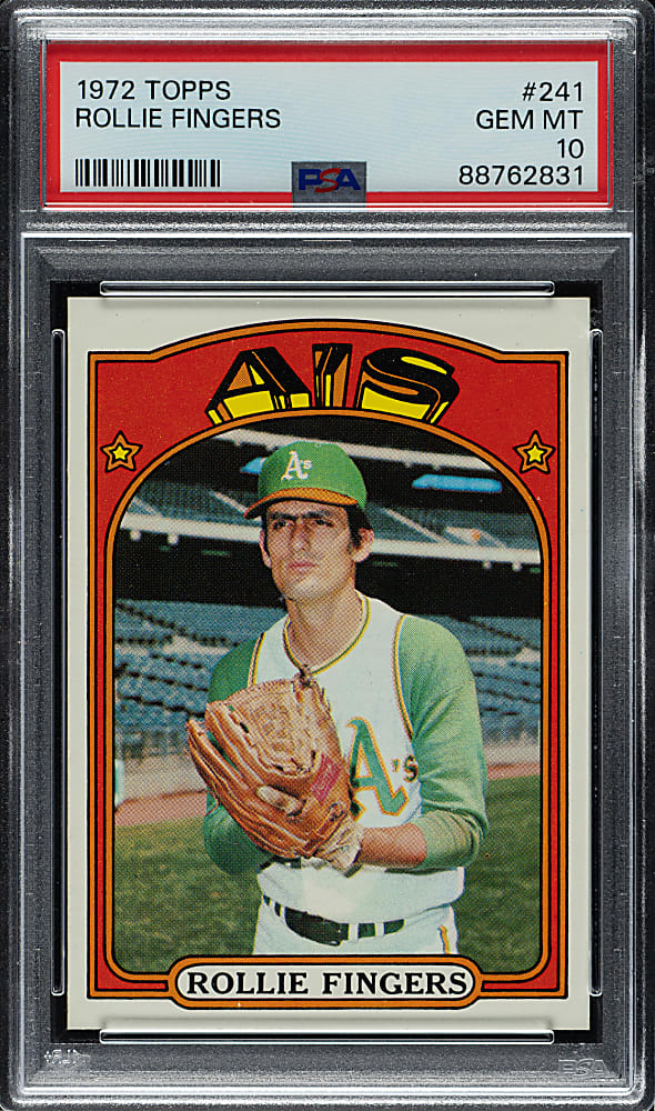 1972 Topps #241 Rollie Fingers PSA GEM MINT 10