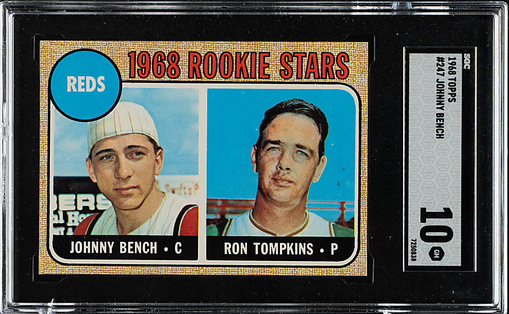 1968 Topps #247 Johnny Bench Rookie SGC GEM MINT 10 - 1 of 3!