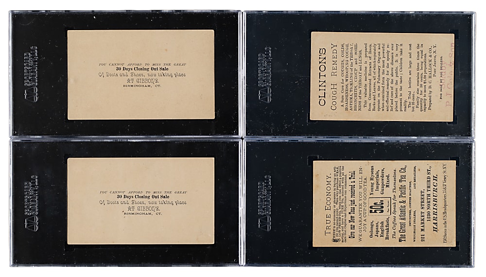 1880s H804-5 "Black Player Series" Comic Baseball Trade Card SGC-Graded Complete Set (4)