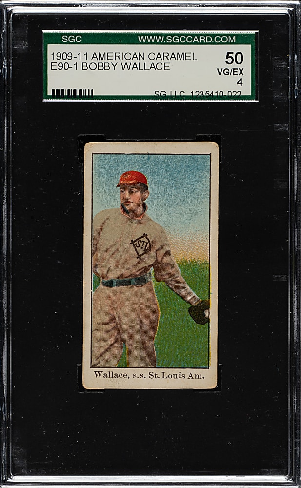 1909-1911 E90-1 American Caramel Bobby Wallace SGC VG/EX 50