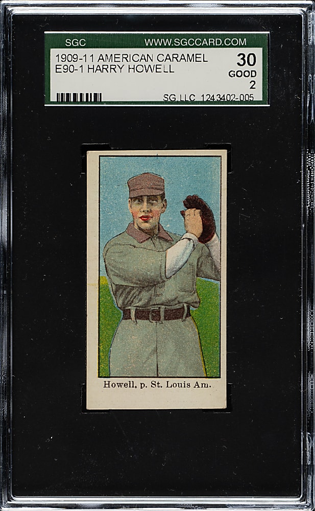 1909-1911 E90-1 American Caramel Harry Howell Wind-Up SGC GOOD 30
