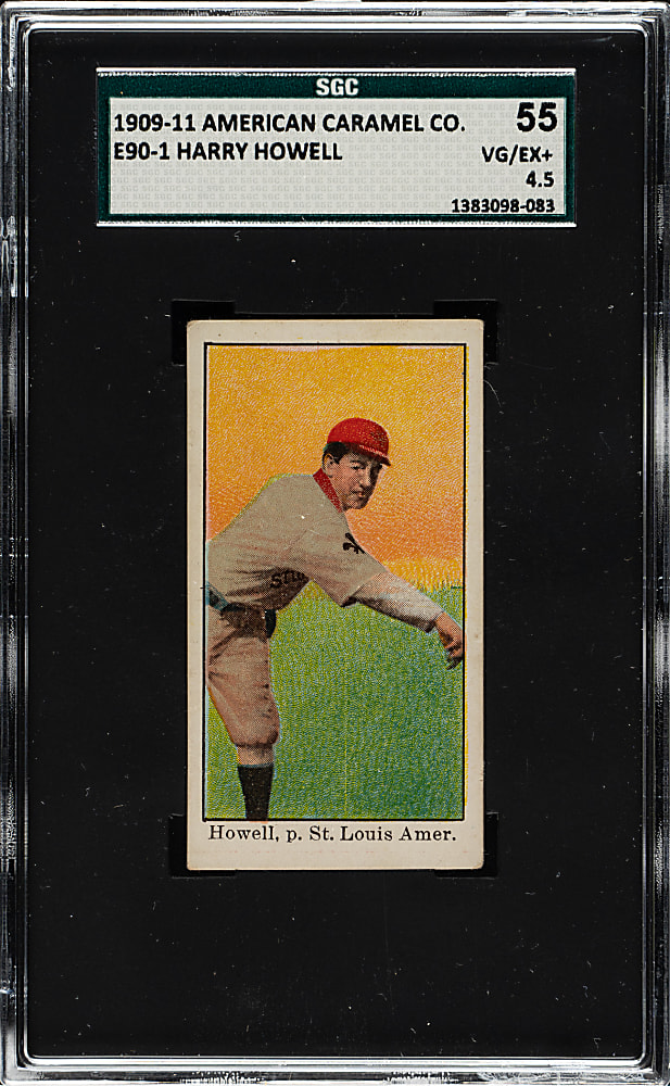 1909-1911 E90-1 American Caramel Harry Howell Follow Through SGC VG/EX+ 55