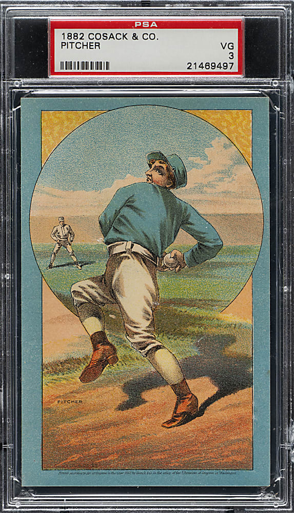 1882 H804-11 Cosack & Co. Trade Cards Pitcher PSA VG 3