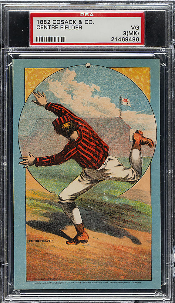 1882 H804-11 Cosack & Co. Trade Cards Centre Fielder PSA VG 3 (MK)