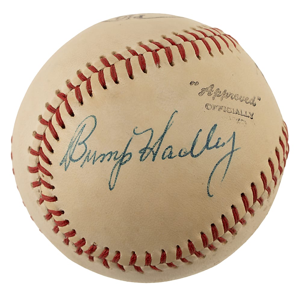 Bump Hadley Single-Signed Baseball - PSA/DNA