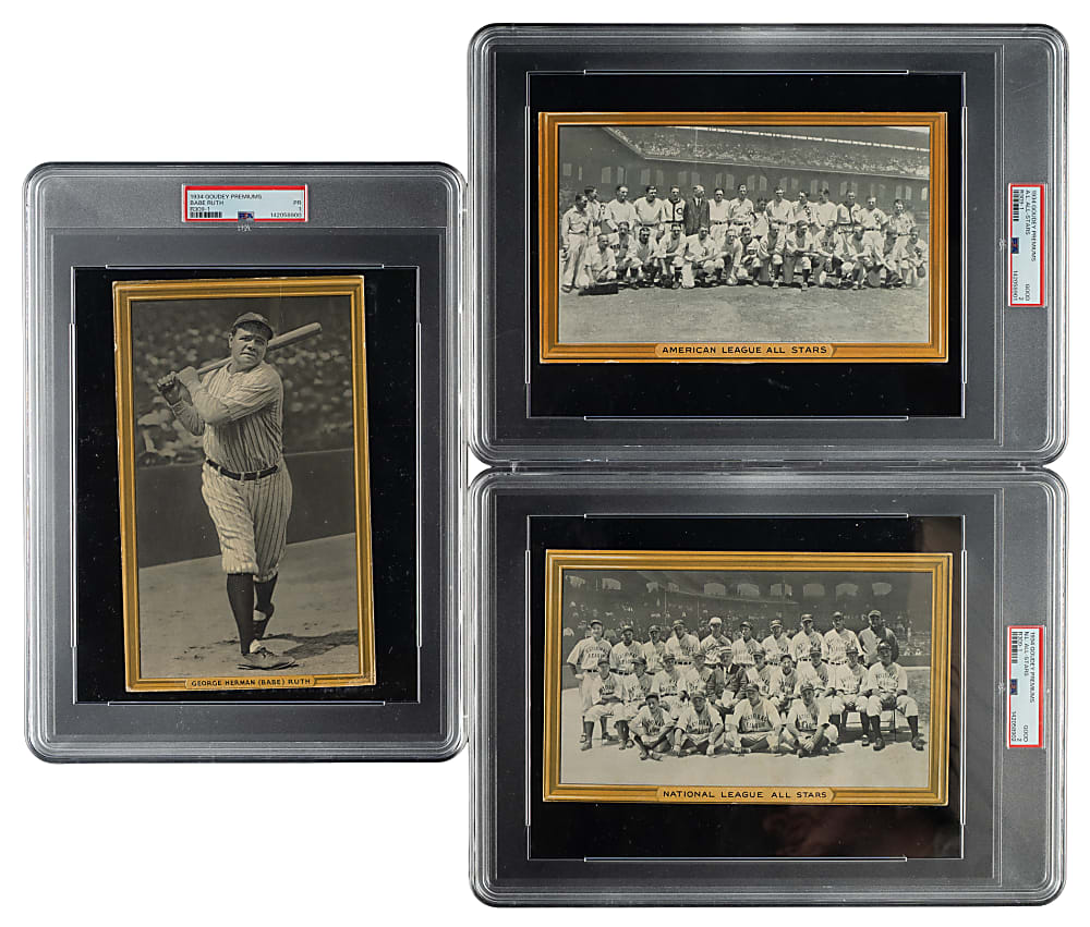 1933 R309-1 Goudey Premiums PSA-Graded Near-Complete Set (3/4) Including Babe Ruth and Original Envelope