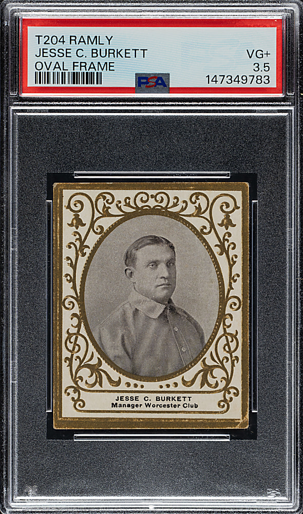 1909 T204 Ramly Tobacco Jesse Burkett PSA VG+ 3.5 - Newly Discovered!