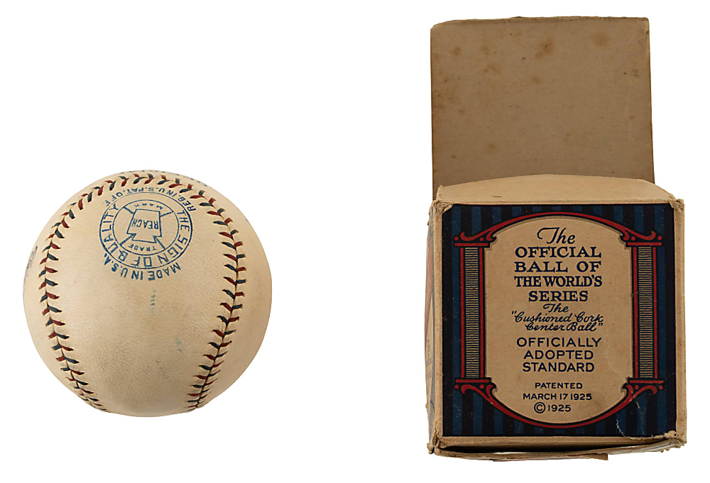 1927 Reach Official American League Baseball (Ban Johnson) with Original Box - From the Urban Shocker Collection