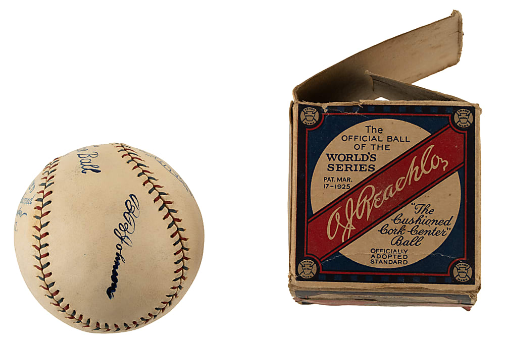 1927 Reach Official American League Baseball (Ban Johnson) with Original Box - From the Urban Shocker Collection