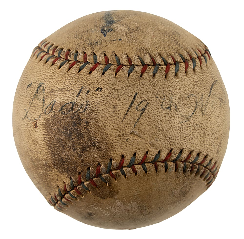 September 7, 1926 New York Yankees (vs. Boston Red Sox) Game-Used Baseball - Urban Shocker's 19th Win - From the Urban Shocker Collection