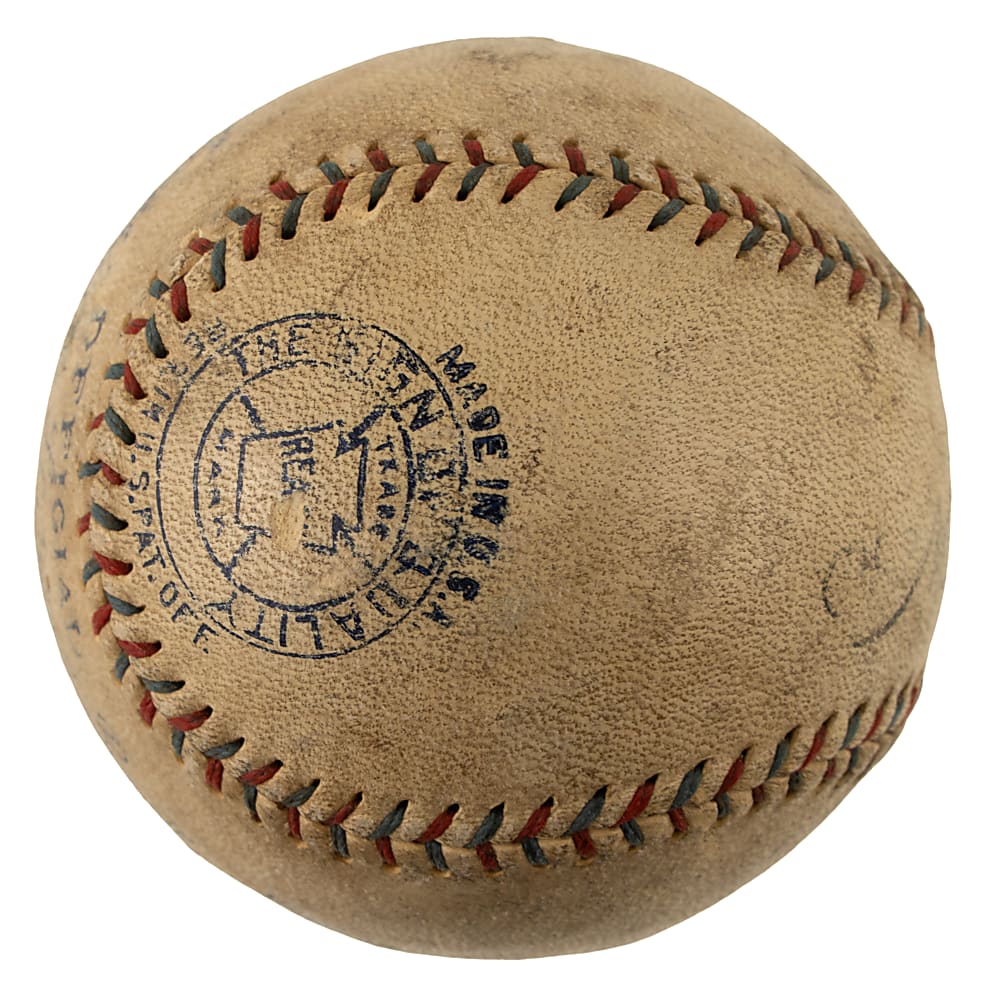 September 7, 1926 New York Yankees (vs. Boston Red Sox) Game-Used Baseball - Urban Shocker's 19th Win - From the Urban Shocker Collection