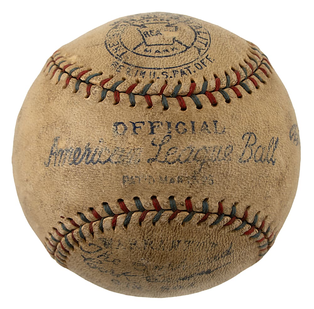 September 7, 1926 New York Yankees (vs. Boston Red Sox) Game-Used Baseball - Urban Shocker's 19th Win - From the Urban Shocker Collection