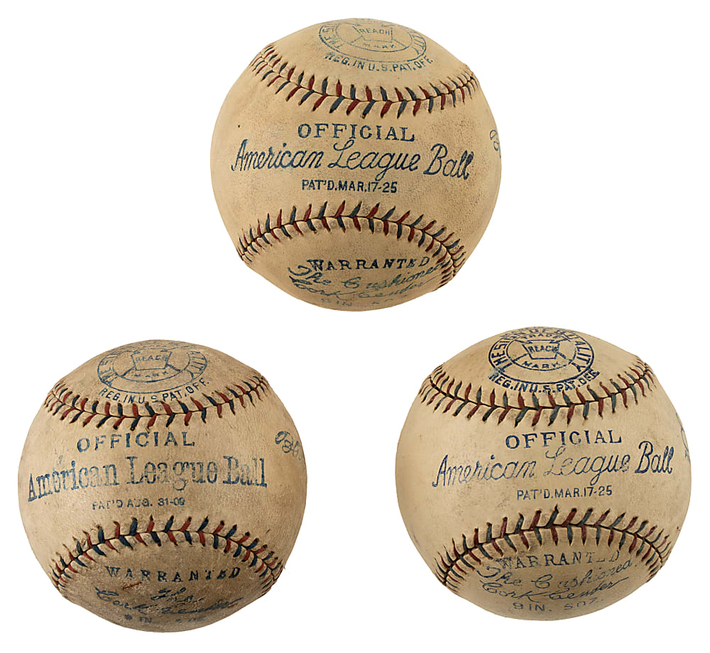 1920s Reach Official American League Baseball Trio - From the Urban Shocker Collection