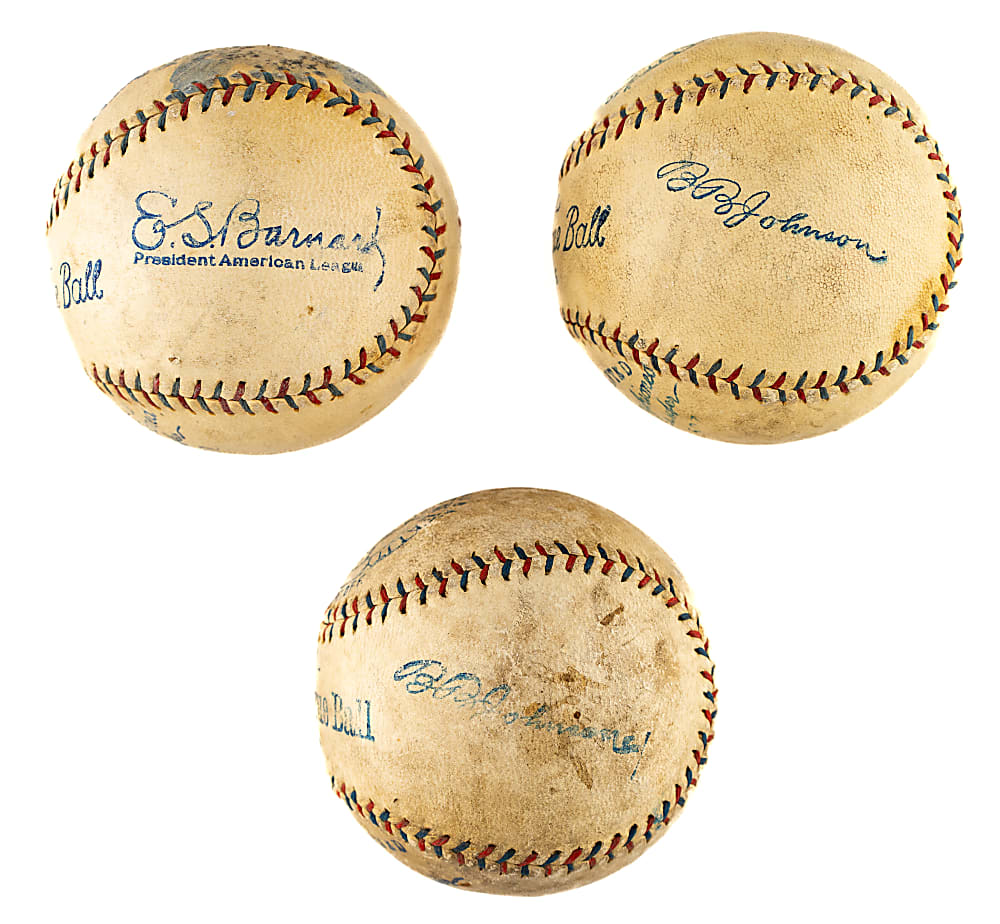 1920s Reach Official American League Baseball Trio - From the Urban Shocker Collection