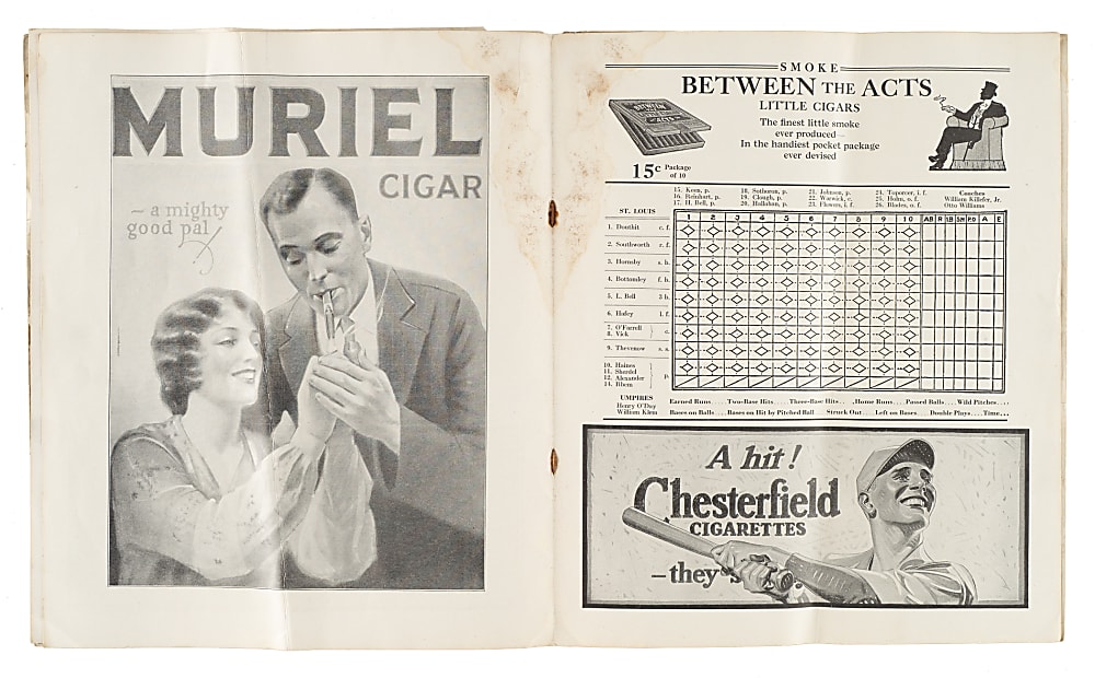 1926 New York Yankees (vs. St. Louis Cardinals) World Series Program - From the Urban Shocker Collection