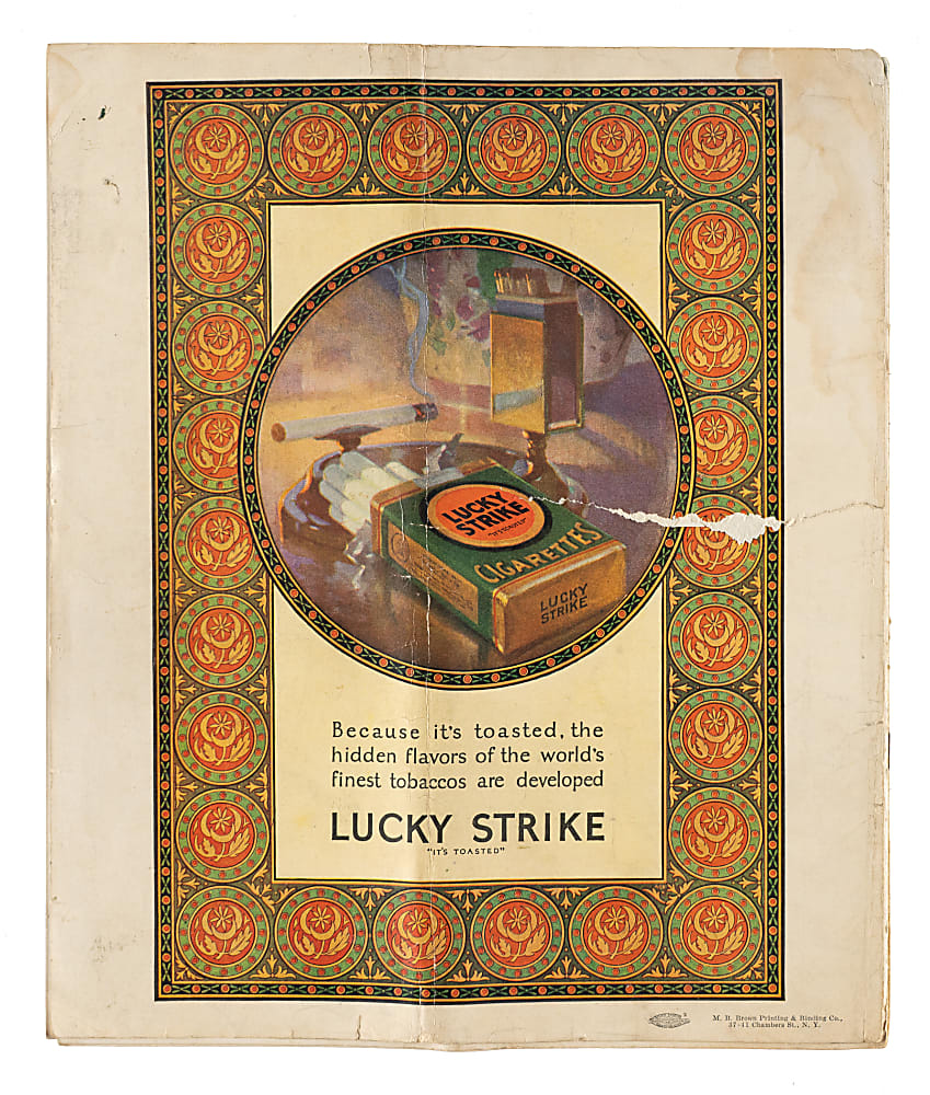 1926 New York Yankees (vs. St. Louis Cardinals) World Series Program - From the Urban Shocker Collection