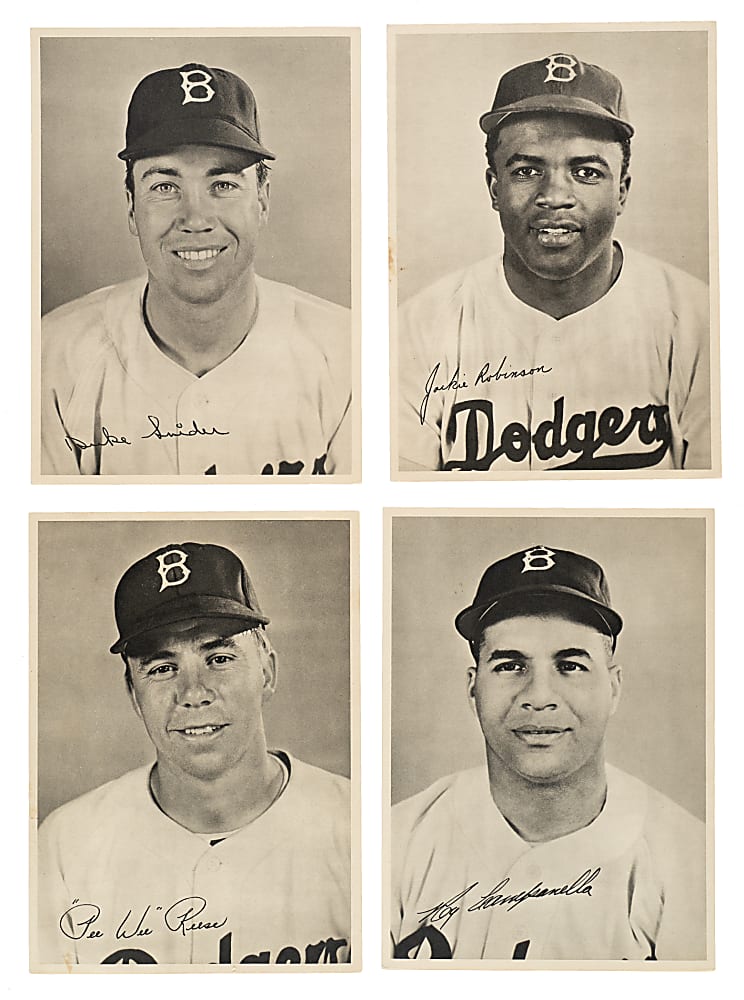 1949 Brooklyn Dodgers Picture Pack Complete Set (25) Including Jackie Robinson Plus Original Envelope