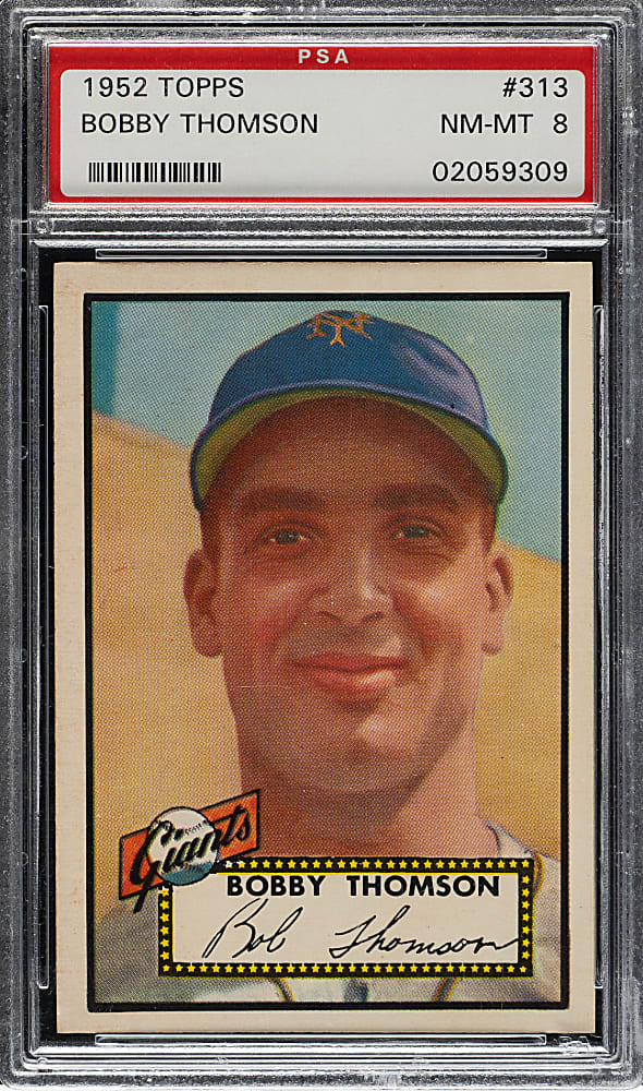 1952 Topps #313 Bobby Thomson High Number PSA NM-MT 8