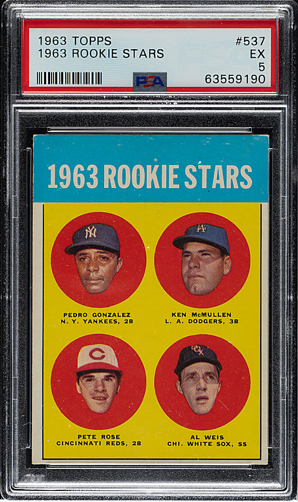 1963 Topps #537 Pete Rose Rookie PSA EX 5