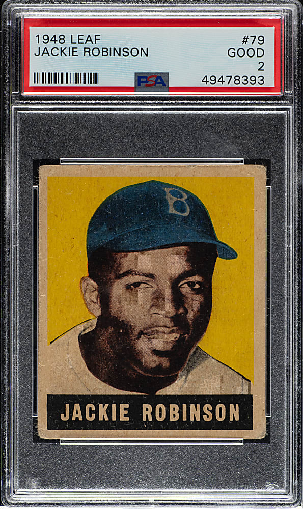 1948-1949 Leaf #79 Jackie Robinson Rookie PSA GOOD 2