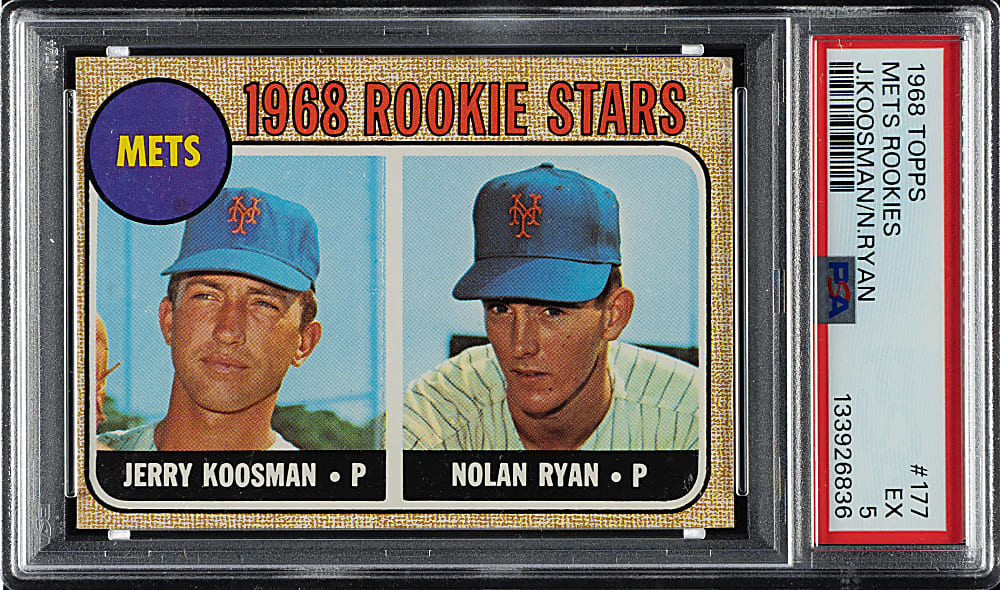 1968 Topps #177 Nolan Ryan Rookie PSA EX 5